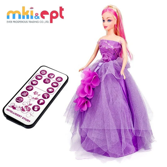 Intelligent Remote Control Singing Doll for Girls Ages 2-7, Educational Toy, Plush & Musical