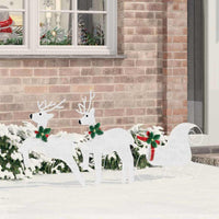 HKM-757715 Warm LED Reindeer Decoration - 3-Piece Set for Indoor and Outdoor Use