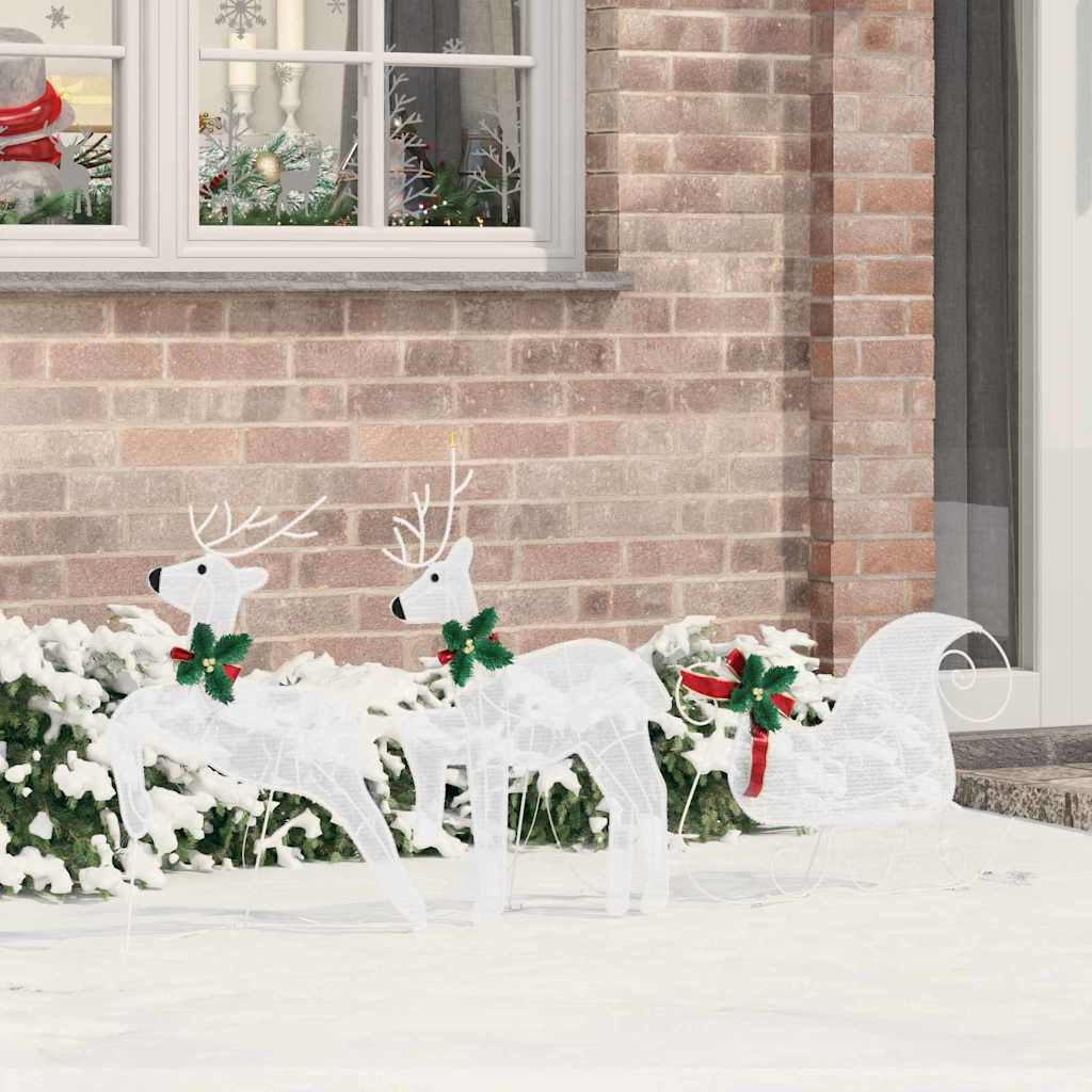 KTX-757715 Warm LED Reindeer Decoration - 3-Piece Set for Indoor and Outdoor Use