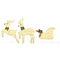 HKM-757715 Warm LED Reindeer Decoration - 3-Piece Set for Indoor and Outdoor Use