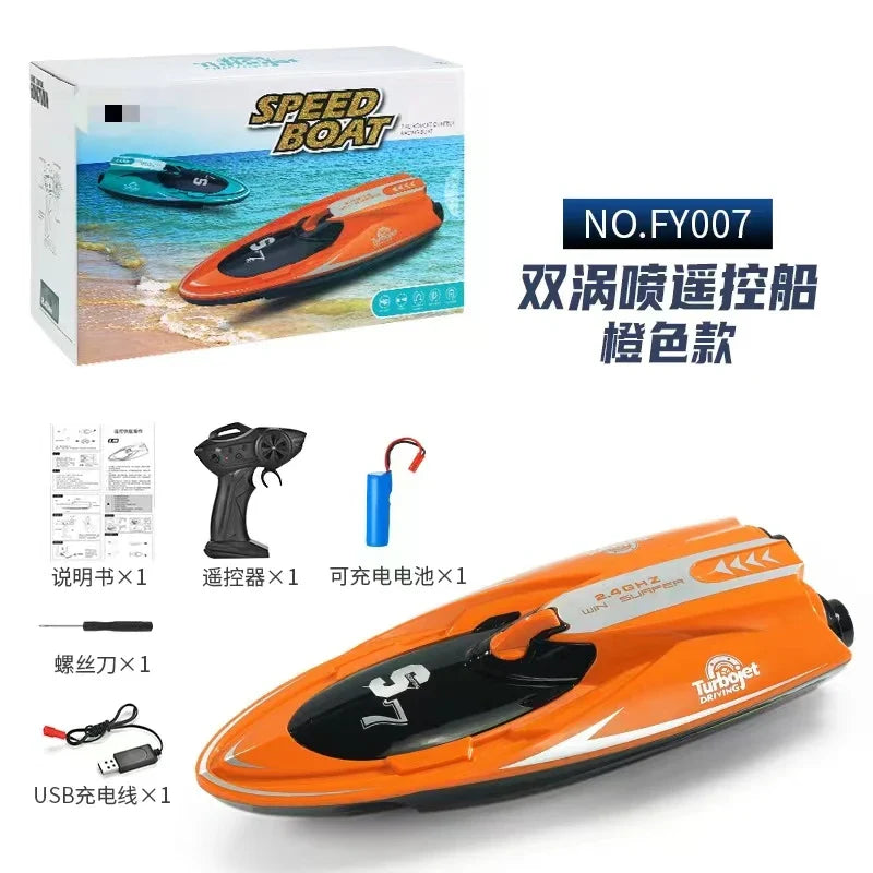 HKM-757907 2.4GHz Remote Control Waterproof Electric Racing Jet Boat with Double Vortex Injection