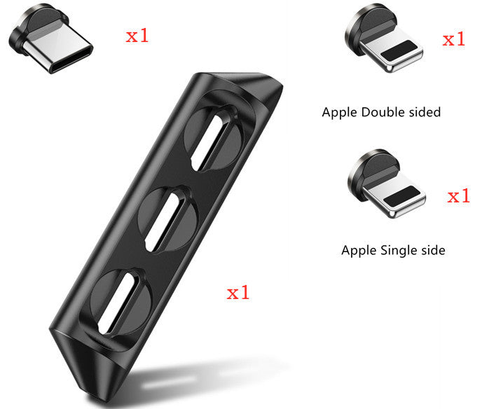 HKM-757971 Magnetic Charging Cable with Three Magnetic Heads for Universal Compatibility