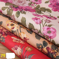HKM-757971 Peach Skin Polyester Printed Fabric Tablecloth - Botanical Pattern for Home Textiles