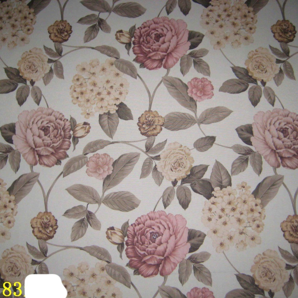 HKM-757971 Peach Skin Polyester Printed Fabric Tablecloth - Botanical Pattern for Home Textiles