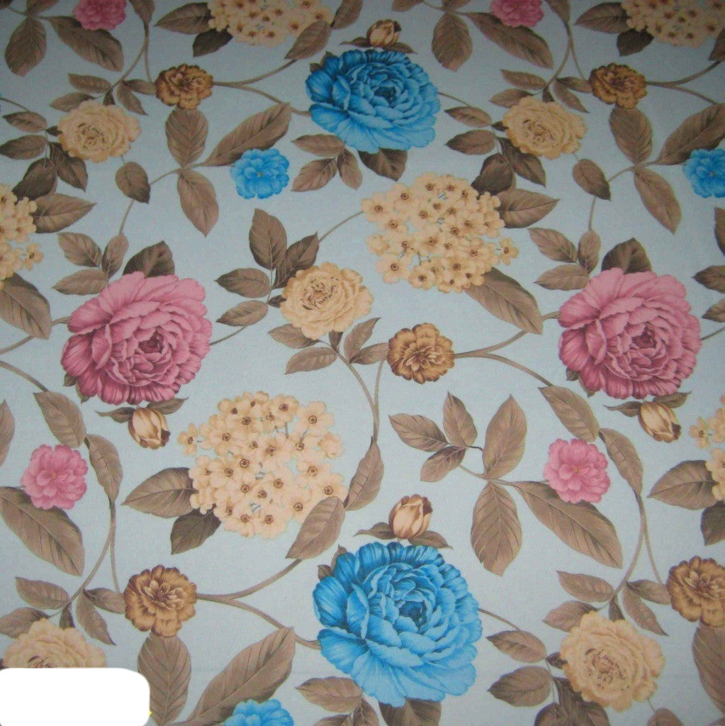 HKM-757971 Peach Skin Polyester Printed Fabric Tablecloth - Botanical Pattern for Home Textiles