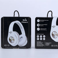 HKM-757971 Wireless Folding Bluetooth Headset with Heavy Bass in Gold