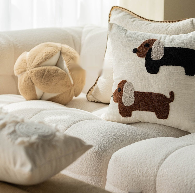 HKM-758035 Korean Style Soft Square Pillow with PP Cotton Filling for Living Room Decor