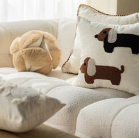 HKM-758035 Korean Style Soft Square Pillow with PP Cotton Filling for Living Room Decor