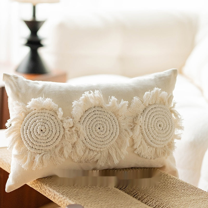 HKM-758035 Korean Style Soft Square Pillow with PP Cotton Filling for Living Room Decor