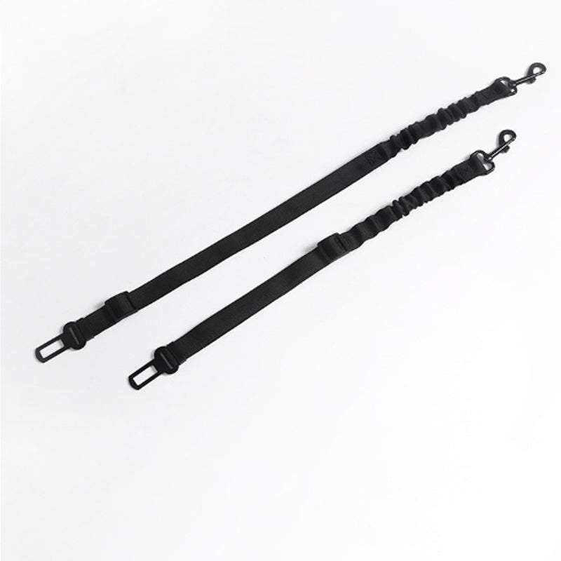 HKM-758099 Retractable Pet Seat Belt Safety Restraint for Vehicles - 53-74cm Adjustable Nylon Rope with Metal Buckle