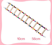 HKM-758163 Bird and Hamster Climbing Ladder Set with Swing, Sling Ring, and Climbing Rope
