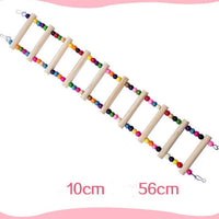 HKM-758163 Bird and Hamster Climbing Ladder Set with Swing, Sling Ring, and Climbing Rope