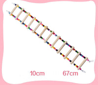 HKM-758163 Bird and Hamster Climbing Ladder Set with Swing, Sling Ring, and Climbing Rope