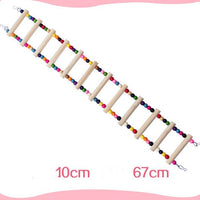 HKM-758163 Bird and Hamster Climbing Ladder Set with Swing, Sling Ring, and Climbing Rope