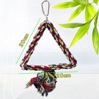 HKM-758163 Bird and Hamster Climbing Ladder Set with Swing, Sling Ring, and Climbing Rope