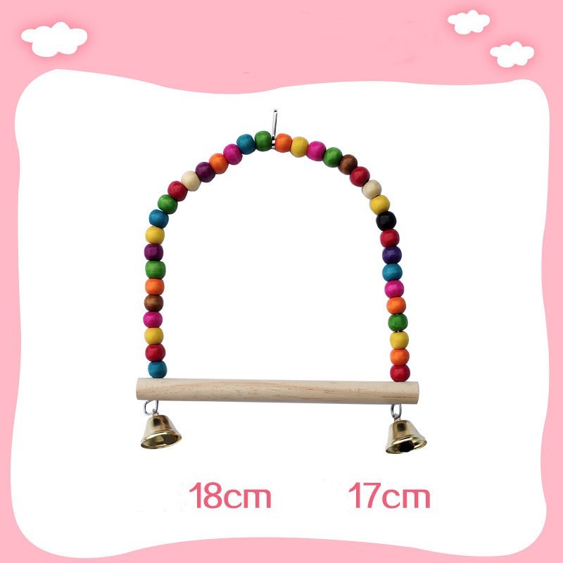 HKM-758163 Bird and Hamster Climbing Ladder Set with Swing, Sling Ring, and Climbing Rope