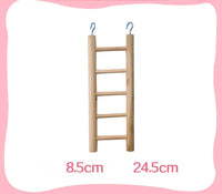 HKM-758163 Bird and Hamster Climbing Ladder Set with Swing, Sling Ring, and Climbing Rope