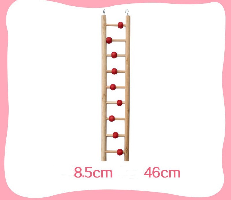 HKM-758163 Bird and Hamster Climbing Ladder Set with Swing, Sling Ring, and Climbing Rope