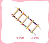 HKM-758163 Bird and Hamster Climbing Ladder Set with Swing, Sling Ring, and Climbing Rope
