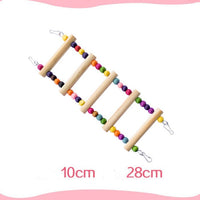 HKM-758163 Bird and Hamster Climbing Ladder Set with Swing, Sling Ring, and Climbing Rope