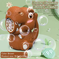 HKM-758163 Electric Dinosaur Bubble Blower - Fun Outdoor Toy for Kids 5 Years & Up