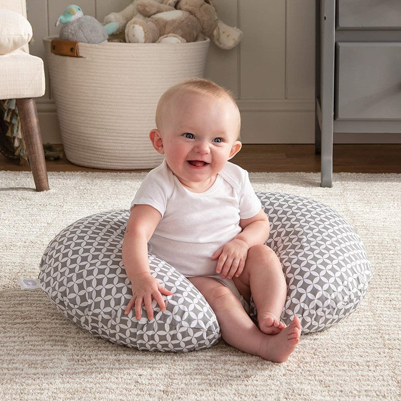 HKM-758227 U-Shaped Baby Feeding Pillow with Detachable Cover in Fun Prints and Colors