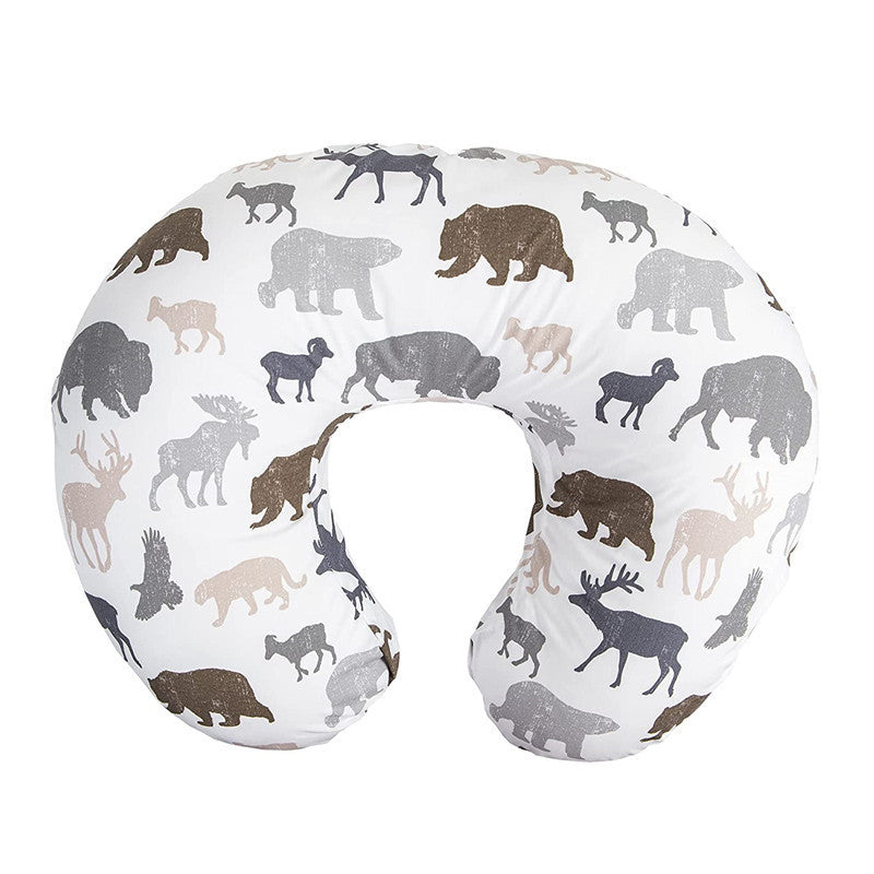 HKM-758227 U-Shaped Baby Feeding Pillow with Detachable Cover in Fun Prints and Colors