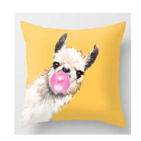 HKM-758291 Cute Animal Pillow Cover - 45cm x 45cm Digital Print Front with Plain Back