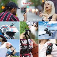 HKM-758419 Compact 4K HD Pocket Gimbal Vlog Camera with Magnetic Suction and 4X Electronic Zoom