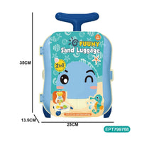 HKM-758867 9PCS Kids Beach Trolley Toy Set with Water Trolley and Accessories, Suitable for Ages 2-7