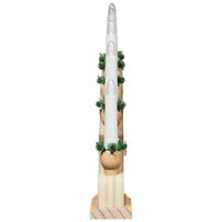 HKM-758867 Christmas Candle Arch with 10 Warm White LED Candles - Solid Pine Wood Decoration 47 x 5 x 29 cm
