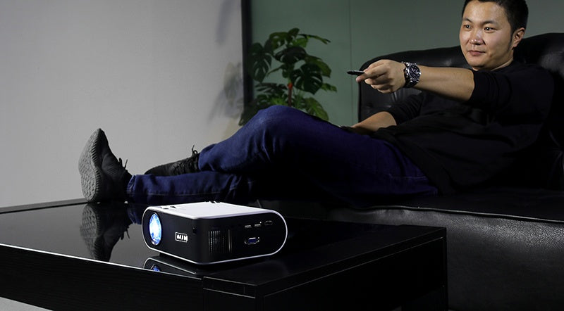 HKM-758931 HD WiFi Wireless Projector with 1080p Support, 4.0" LCD Display, 30,000 Hours Lifespan, Versatile Input/Output Options