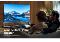 HKM-758931 HD WiFi Wireless Projector with 1080p Support, 4.0" LCD Display, 30,000 Hours Lifespan, Versatile Input/Output Options