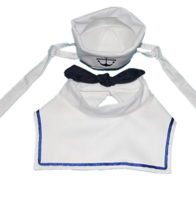 HKM-758931 Pet Navy Sailor Suit with Adjustable Collar and Hat