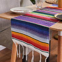 HKM-758995 Woven Cotton Tablecloth with Tassels - Versatile Beach Blanket, Picnic Mat & Home Decor
