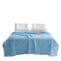 HKM-759059 Cool Silk Summer Quilt with Airable Cover - Modern Solid Color Options in Various Sizes