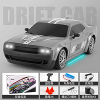 HKM-759059 High-Speed 2.4GHz Remote Control Drift Car 1/20 Scale 4WD with LED Lights - Ideal for Indoor and Outdoor Racing