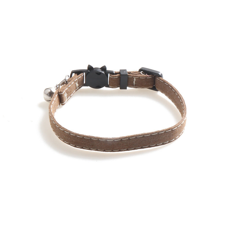 HKM-759059 Solid Color Cloth Pet Collar - 1.0*28CM, Available in Four Colors