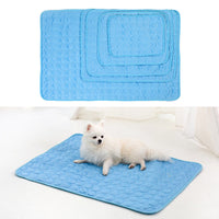 HKM-759251 Cooling Pet Sleeping Mat - Ice Silk and Mesh Design for Summer Comfort - Portable and Collapsible Dog Bed