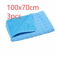 HKM-759251 Cooling Pet Sleeping Mat - Ice Silk and Mesh Design for Summer Comfort - Portable and Collapsible Dog Bed
