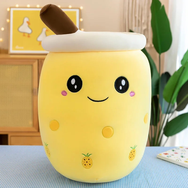 KTX-759315 Boba Milk Tea Plush Doll – Soft Stuffed Toy for Sofa Decoration, Stress Relief, Available in Various Sizes