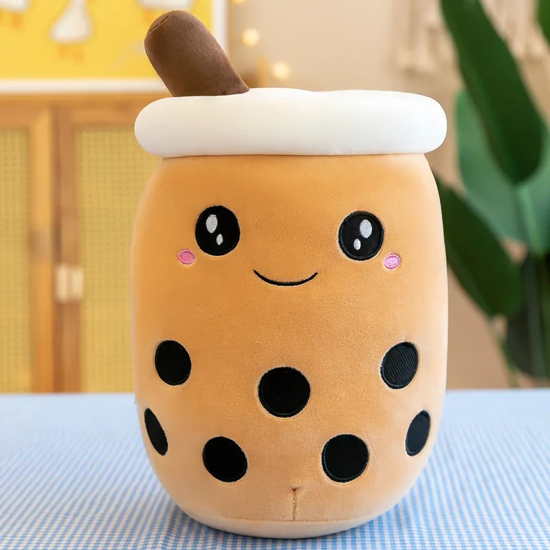 KTX-759315 Boba Milk Tea Plush Doll – Soft Stuffed Toy for Sofa Decoration, Stress Relief, Available in Various Sizes