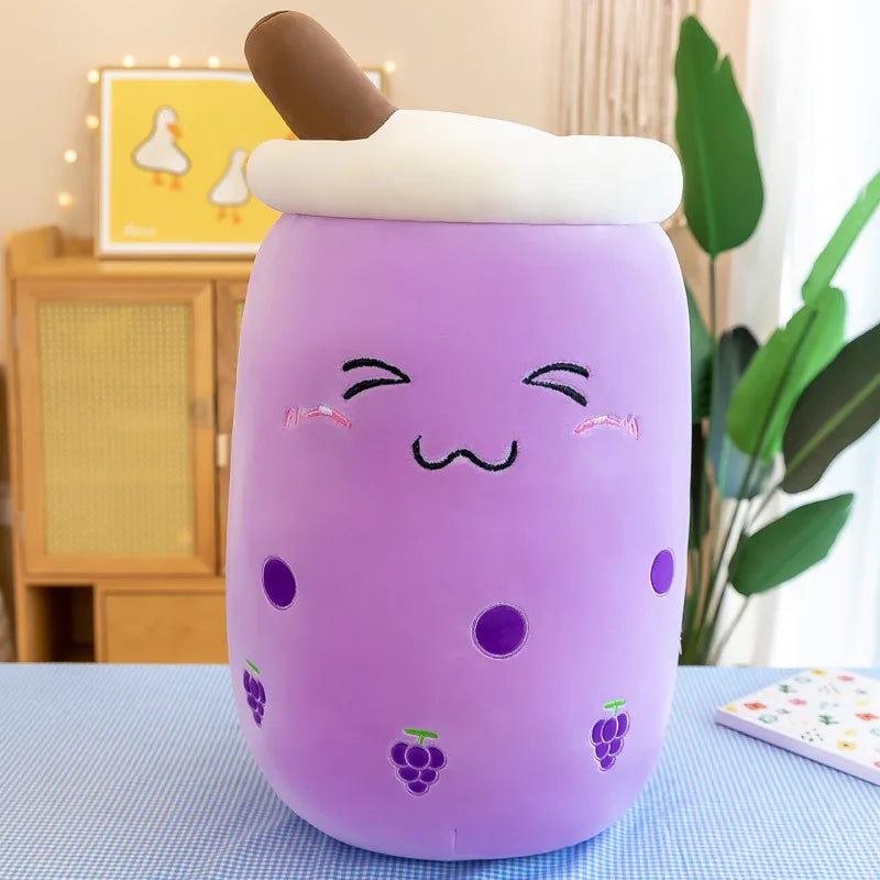 KTX-759315 Boba Milk Tea Plush Doll – Soft Stuffed Toy for Sofa Decoration, Stress Relief, Available in Various Sizes