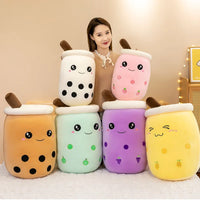 HKM-759315 Boba Milk Tea Plush Doll – Soft Stuffed Toy for Sofa Decoration, Stress Relief, Available in Various Sizes