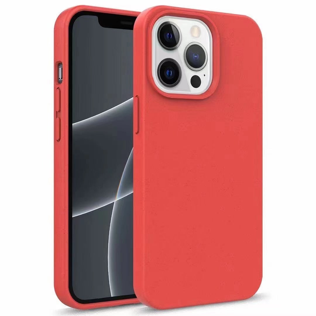 HKM-759315 Eco-Friendly Wheat Straw Biodegradable Phone Case for Samsung, Apple, and Huawei Models