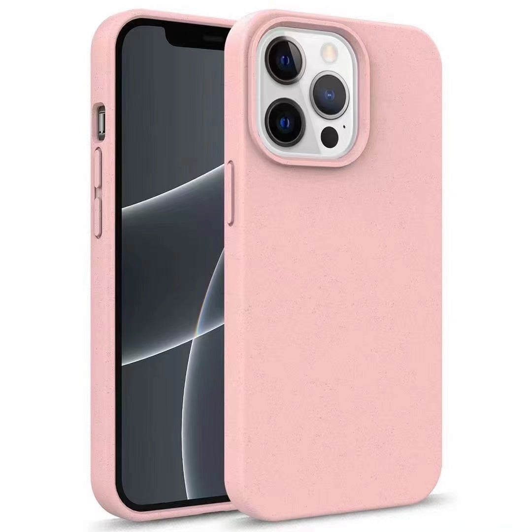 HKM-759315 Eco-Friendly Wheat Straw Biodegradable Phone Case for Samsung, Apple, and Huawei Models