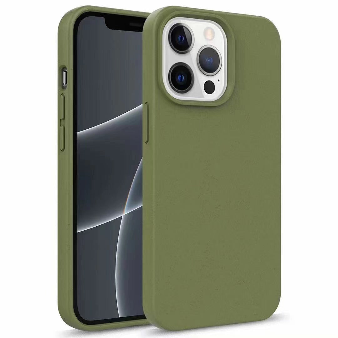 HKM-759315 Eco-Friendly Wheat Straw Biodegradable Phone Case for Samsung, Apple, and Huawei Models