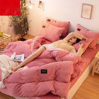 HKM-759379 Milk Fiber Thermal Bedding Set with Various Sizes and Pillowcases