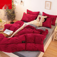 HKM-759379 Milk Fiber Thermal Bedding Set with Various Sizes and Pillowcases