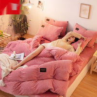 HKM-759379 Milk Fiber Thermal Bedding Set with Various Sizes and Pillowcases